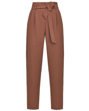 Pinko Straight Trousers - Brown