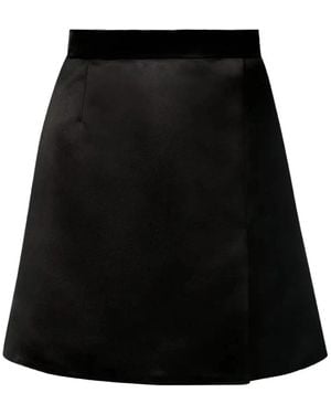 Nina Ricci A-Lijn Satijnen Rok - Zwart