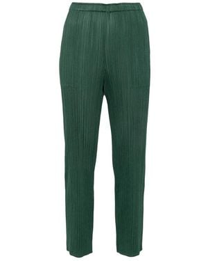 Issey Miyake Straight Trousers - Verde