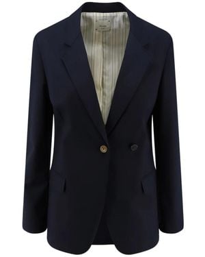 Alysi Blazer Aus Feiner Schurwollmischung - Blau