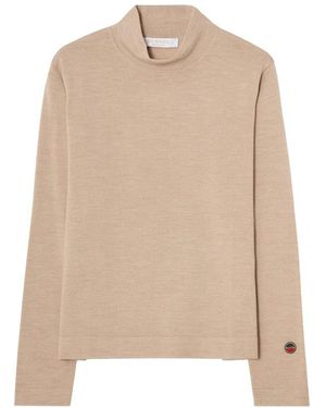 BUSNEL Truien & Vesten ,Wol Odette Turtleneck Top - Naturel