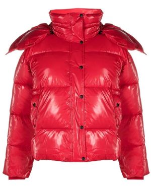 Calvin Klein Jassen ,Rood ,Polyester Rode Wijde Pufferjas