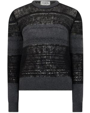 Iceberg Rundhals-Pullover - Schwarz