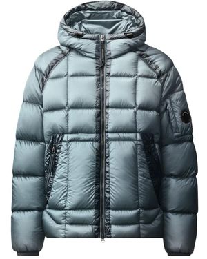 C.P. Company Jassen ,Blauw ,Nylon D.D. Shell Down Jacket Met Capuchon