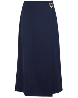 Ottod'Ame Rokken ,Blauw ,Midi Rok