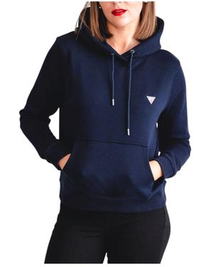 Guess Hoodies & Sweatvesten ,Blauw ,Katoen Mini Patch Hoodie