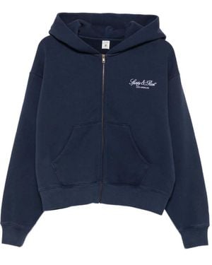 Sporty & Rich Zip-Throughs - Blue