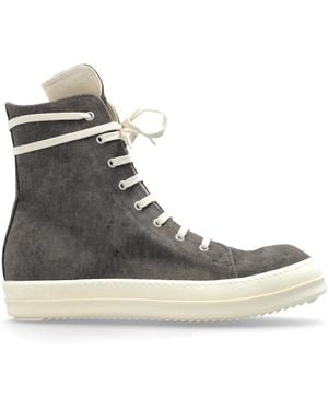 Rick Owens Schoenen ,Grijs ,Suède Vegan Sneaks High-Top Sneakers - Bruin