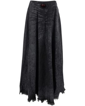DIESEL Grauer Rock Mit Ovalem D-Logo - Schwarz