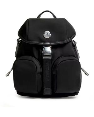 Moncler Tassen ,Zwart ,Leer Backpack