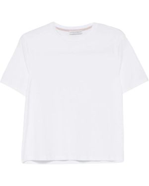 Le Tricot Perugia Tops ,Wit ,T-Shirt Girocollo Mezza Manica
