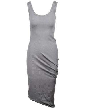 Dries Van Noten Asymmetrisches Tank-Kleid - Grau
