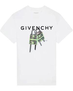 Givenchy Tops ,Wit ,Katoen Logo Katoenen Jersey T-Shirt