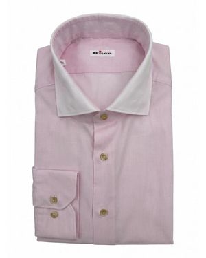 Kiton Overhemden ,Grijs ,Camicia - Paars