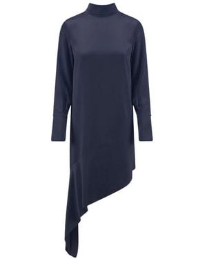 Semicouture Asymmetrisches Midikleid - Blau