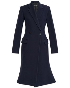 Balenciaga Double-Breasted Coats - Azul