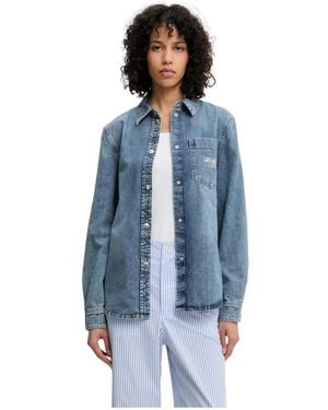 Moschino Jassen ,Blauw ,Denim Denim Jassen