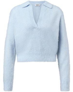 DRYKORN Truien & Vesten ,Blauw ,V-Hals Gebreid