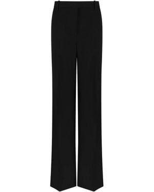 Tom Ford Broeken ,Zwart ,Leer Tailored Pantalon Met Rechte Pijpen