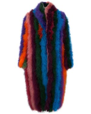Moschino Jassen ,Veelkleurig ,Synthetische Bontjas - Blauw