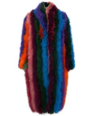 Moschino Synthetischer Pelzmantel - Blau