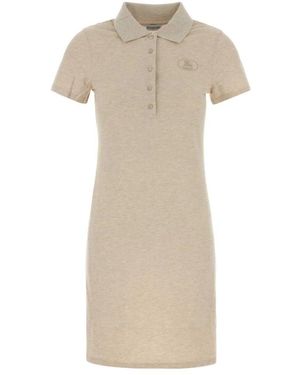 Burberry Shirt Dresses - Natural