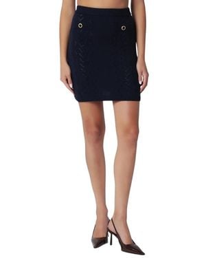 Alessandra Rich Gebreide Minirok - Blauw