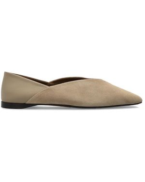 Max Mara Schoenen ,Leer Squareflat - Bruin