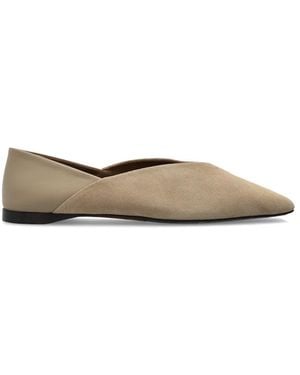 Max Mara Schoenen ,Leer Squareflat - Bruin