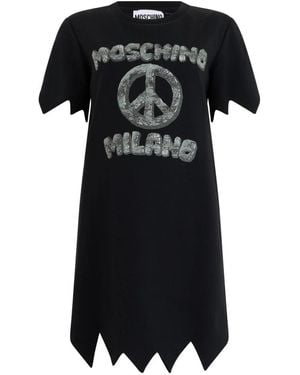 Moschino Jurk Met Logo - Zwart
