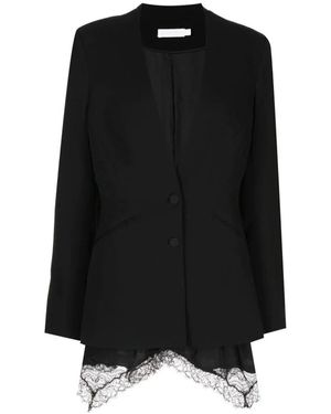 Jonathan Simkhai Zwarte Crepe Combo Casual Blazer