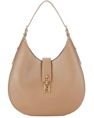 Elisabetta Franchi Shoulder Bags - Natural