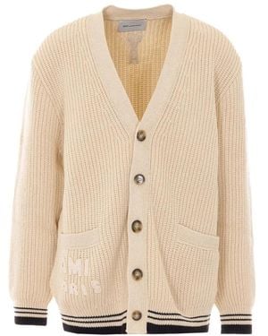 Ami Paris Ami De Coeur Cardigan - Naturel