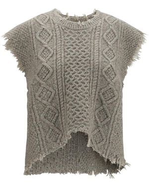 R13 Round-Neck Knitwear - Gris