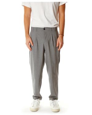 American Vintage Tapered Fit Casual Broek - Grijs