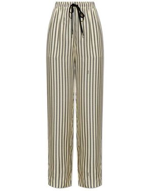 Versace Zijdekeper Pyjamabroek Met Print - Naturel