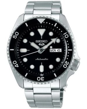 Seiko Modernes Silbernes Sport Automatik Uhr - Mettallic