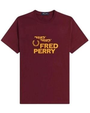 Fred Perry T-Shirts - Rouge