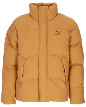 PUMA Classic Oversized Polyball Puffer Down Jacket - Brown