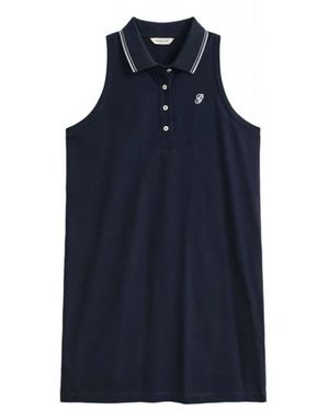 GANT Kleedjes ,Blauw ,Katoen Pique Polo Mini Jurk