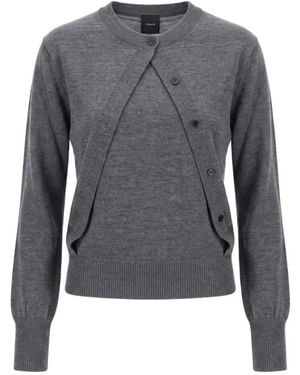 Pinko Round-Neck Knitwear - Gris