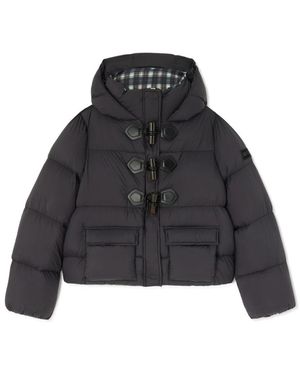 Ganni Jassen ,Grijs ,Nylon Future Nylon Quilt Mini Puffer - Zwart