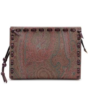 Etro Tassen ,Bruin ,Paisley Jacquard Schoudertas