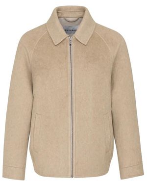 Amaranto Jassen ,Zip Jacket - Naturel
