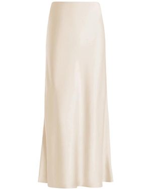 LADNERI Rokken ,Polyester Le Plaine Midi Rok - Naturel