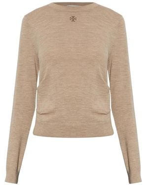 Tory Burch T Logo Wol Trui - Naturel