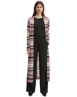 Missoni Langer Strickmantel - Schwarz