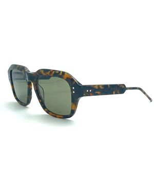Thom Browne Elegante dunkelbraune quadratische sonnenbrille thom e - Grün