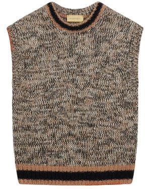 Momoní Round-Neck Knitwear - Marrón