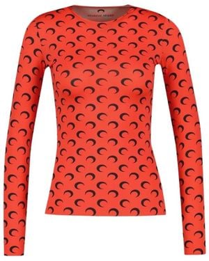 Marine Serre Rosso moon jersey crewneck top t-shirt
